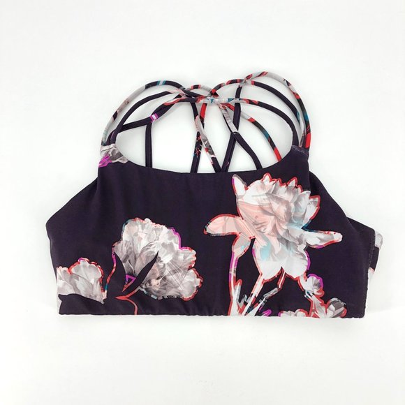 Athleta Other - Athleta Purple Floral Sports Bra Sz M